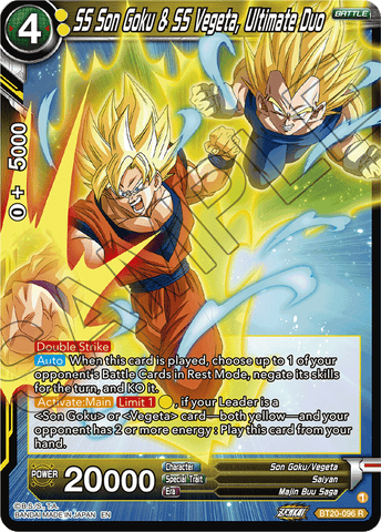 BT20-096 - SS Son Goku & SS Vegeta, Ultimate Duo - Rare