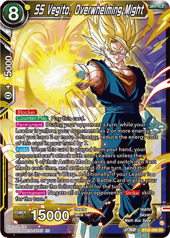 BT20-099 - SS Vegito, Overwhelming Might - Super Rare