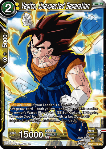 BT20-100 - Vegito, Unexpected Separation - Uncommon