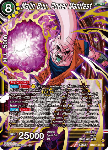 BT20-106 - Majin Buu, Power Manifest - Super Rare