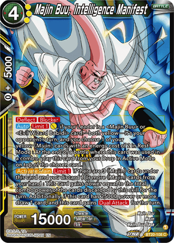 BT20-108 - Majin Buu, Intelligence Manifest - Common FOIL