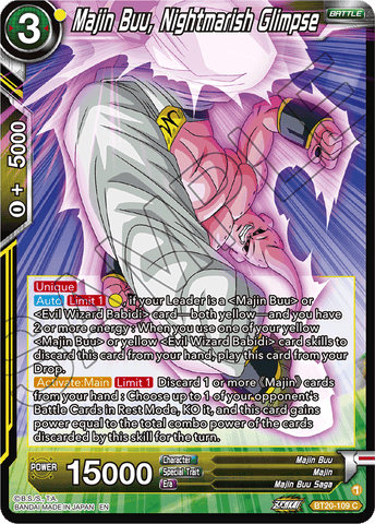 BT20-109 - Majin Buu, Nightmarish Glimpse - Common FOIL