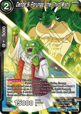 BT20-119 - Dende & Porunga, the Third Wish - Common FOIL