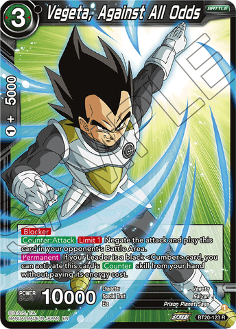 BT20-123 - Vegeta, Against All Odds - Rare FOIL