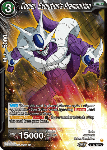 BT20-127 - Cooler, Evolution's Premonition - Common FOIL