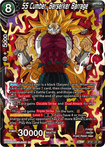 BT20-130 - SS Cumber, Berserker Barrage - Super Rare