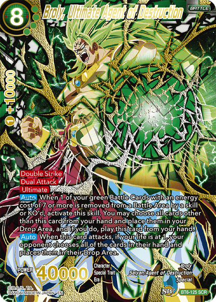 ドラゴンボールカード Ultimate Agent of Destruction #BT6-125 PSA 10 BT6-125 Broly Ultimate Agent of Destruction SCR (2019)