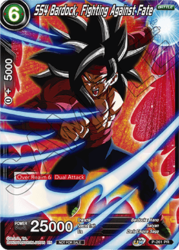 P-261 - SS4 Bardock, Fighting Against Fate - Reprint - Promo SILVER FOIL