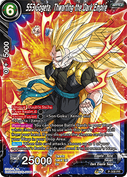 P-308 - SS3 Gogeta, Thwarting the Dark Empire - Reprint - Promo SILVER FOIL