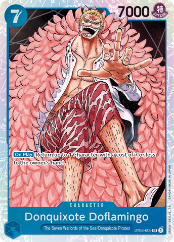 ST03-009 - Donquixote Doflamingo - Super Rare - PRE-RELEASE STAMPED